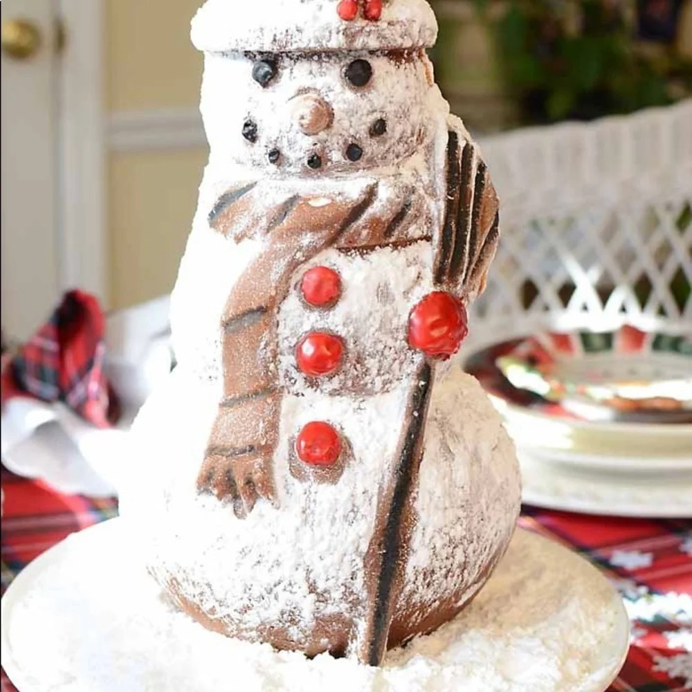 NORDIC WARE Williams -Sonoma 3-D Snowman Cake Pan Mold NWT